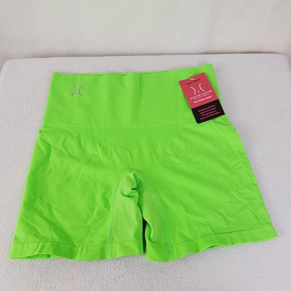 New womens Yummie Tummie green shaping shortie size S/M